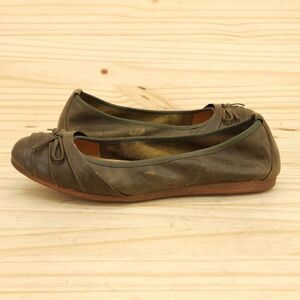 Born Women's Flats Sz 9 M Brown Leather Slip On Chic Bow Comfort Shoes Loafers